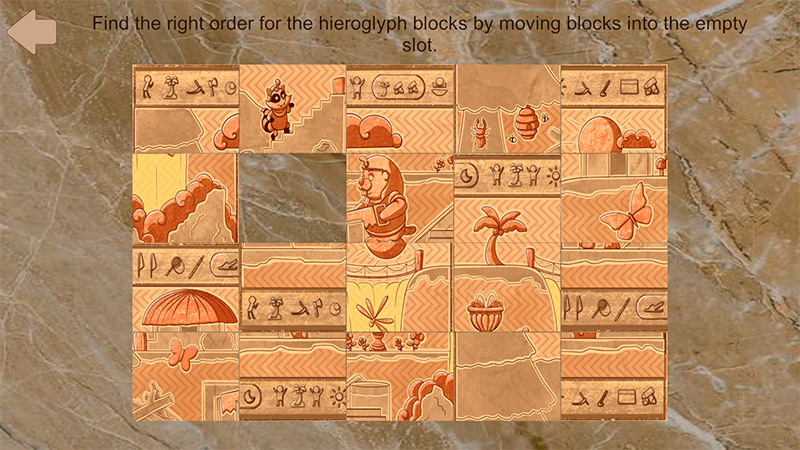 Hieroglyph Sliding Puzzles